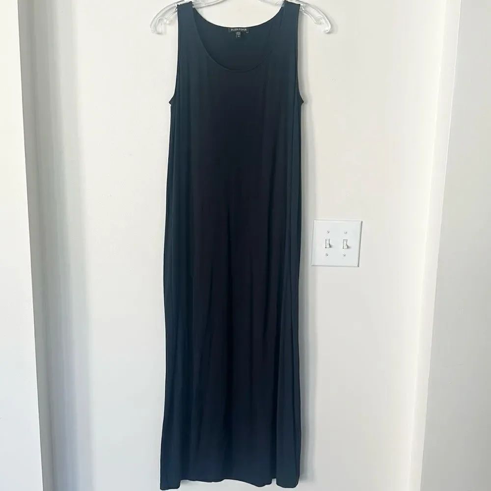 Eileen Fisher Black Sleeveless Maxidress XS